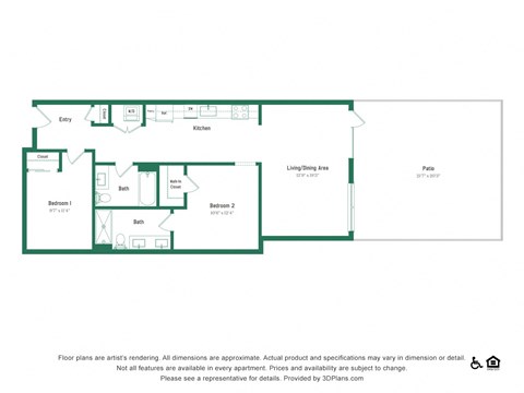 B7 Two Bedroom Two Bathroom